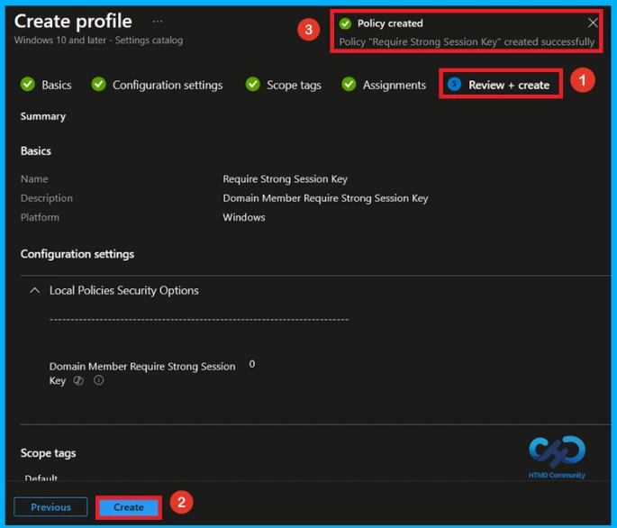 Secure Windows Domain Members with Strong Session Key Policy using Intune 10 Secure Windows Domain Members with Strong Session Key Policy using Intune - Fig.8