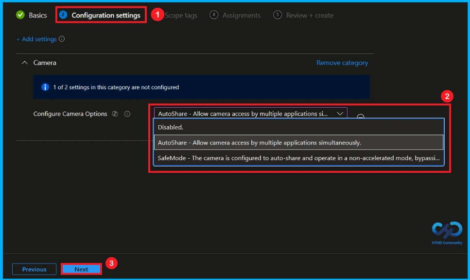 Use Intune to Manage Camera Safe and Auto Share Modes for Better Compatibility and Secure Content Sharing 7 Use Intune to Manage Camera Safe and Auto Share Modes for Better Compatibility and Secure Content Sharing - Fig.6