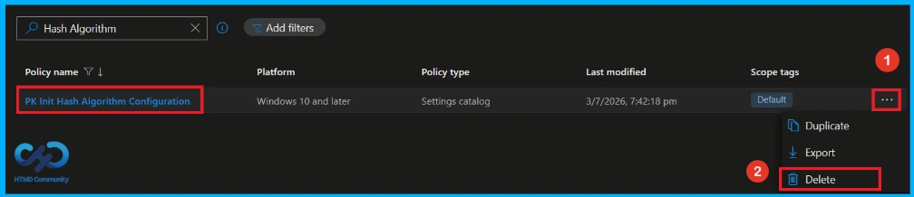 Use Intune to Strengthen Authentication Security by Managing Kerberos Certificate Hash Algorithms 15 Use Intune to Strengthen Authentication Security by Managing Kerberos Certificate Hash Algorithms - Fig.14