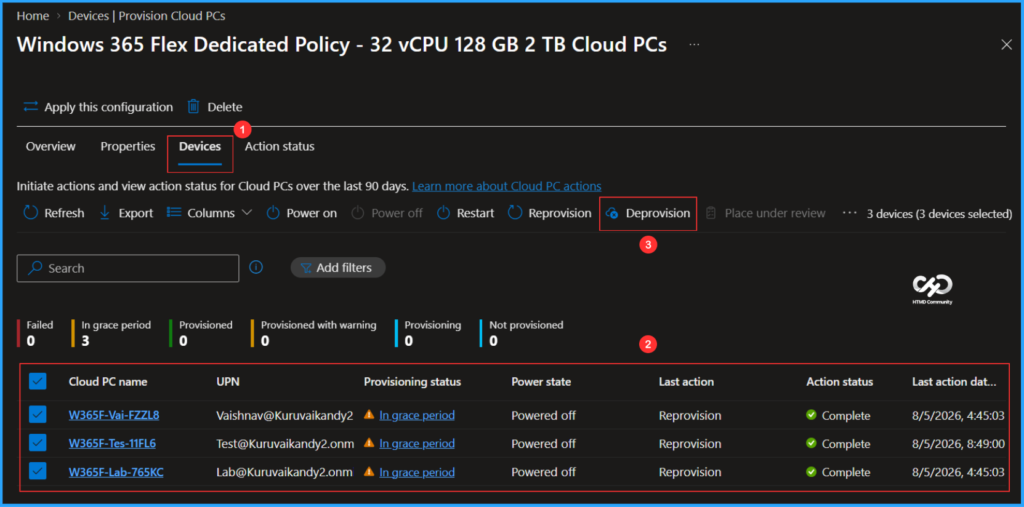 Bulk Deprovision for Cloud PCs In Grace Period is Now Available in Intune 4 Bulk Deprovision for Cloud PCs In Grace Period is Now Available in Intune. Fig. 3