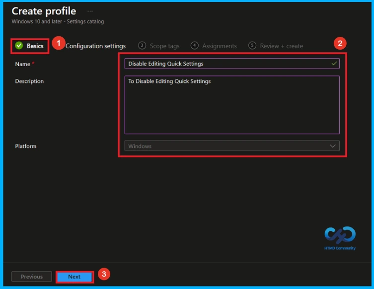 Prevent Users from Editing or Customising Quick Settings in Windows using Intune - Fig.3
