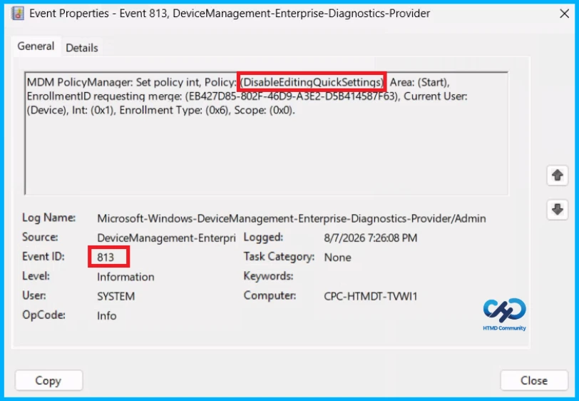 Prevent Users from Editing or Customising Quick Settings in Windows using Intune - Fig.11