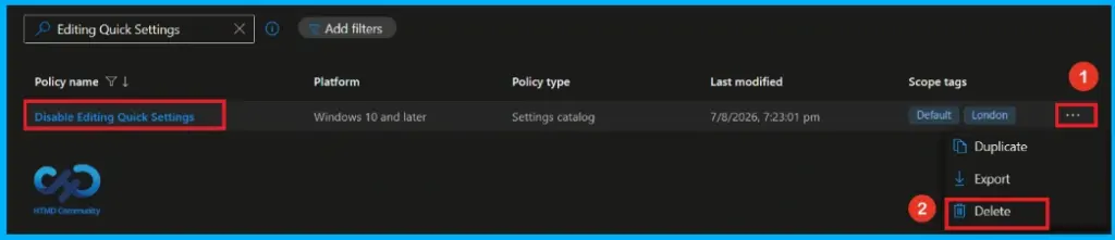 Prevent Users from Editing or Customising Quick Settings in Windows using Intune - Fig.14