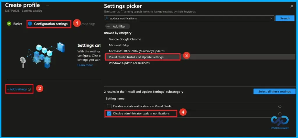 Configure Windows Toast Notifications for Visual Studio Administrator Updates using Intune 5 Configure Windows Toast Notifications for Visual Studio Administrator Updates using Intune - Fig.4