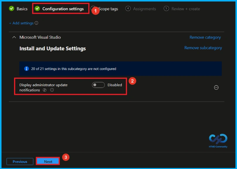 Configure Windows Toast Notifications for Visual Studio Administrator Updates using Intune 6 Configure Windows Toast Notifications for Visual Studio Administrator Updates using Intune - Fig.5