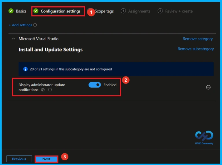 Configure Windows Toast Notifications for Visual Studio Administrator Updates using Intune 7 Configure Windows Toast Notifications for Visual Studio Administrator Updates using Intune - Fig.6