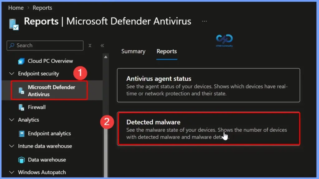 Detected Malware Report in Microsoft Intune to Device Malware Status Detection Count and Detailed Threat Information - Fig.3