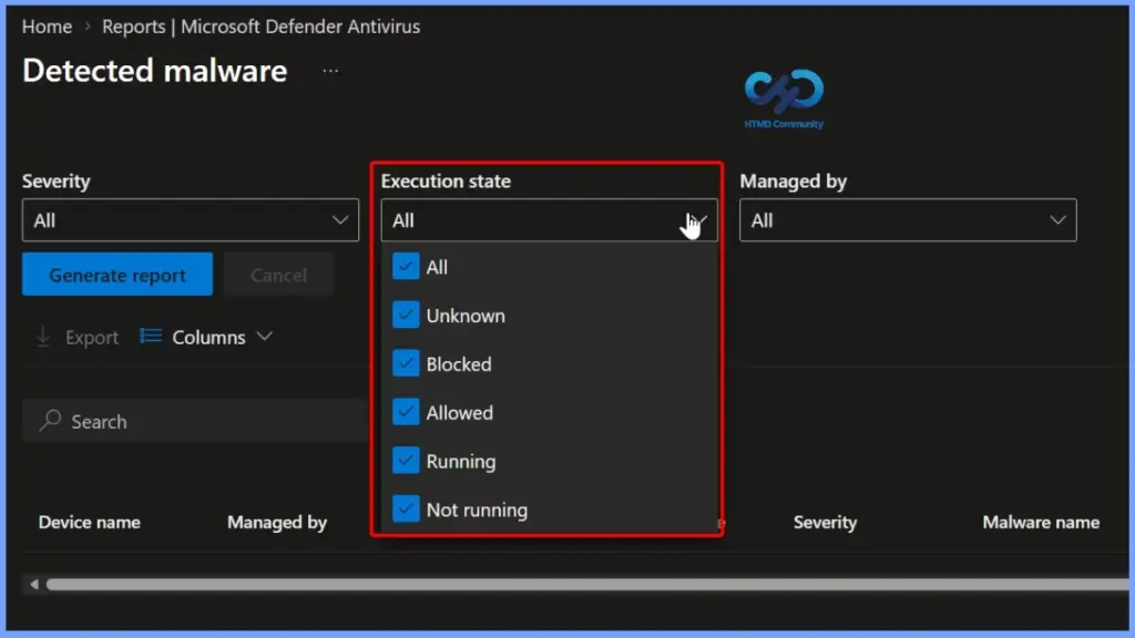 Detected Malware Report in Microsoft Intune to Device Malware Status Detection Count and Detailed Threat Information - Fig.5