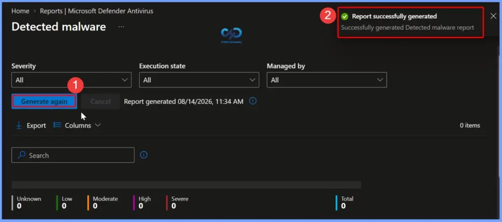 Detected Malware Report in Microsoft Intune to Device Malware Status Detection Count and Detailed Threat Information - Fig.7