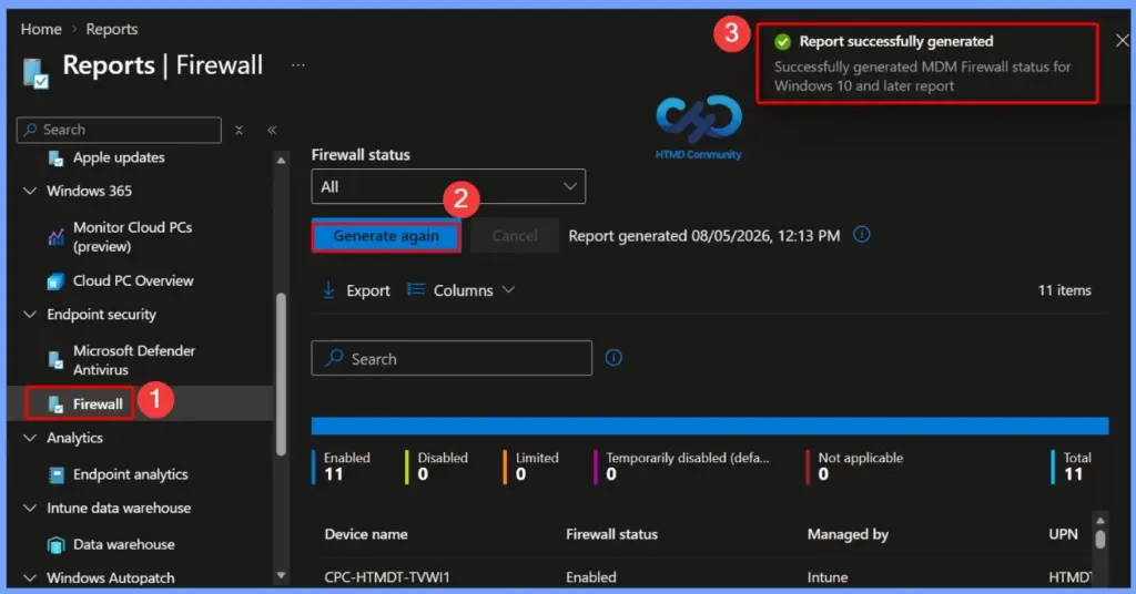Microsoft Intune Firewall Status Report to Monitor and Verify Firewall Policies 4 Microsoft Intune Firewall Status Report to Monitor and Verify Firewall Policies - Fig.3