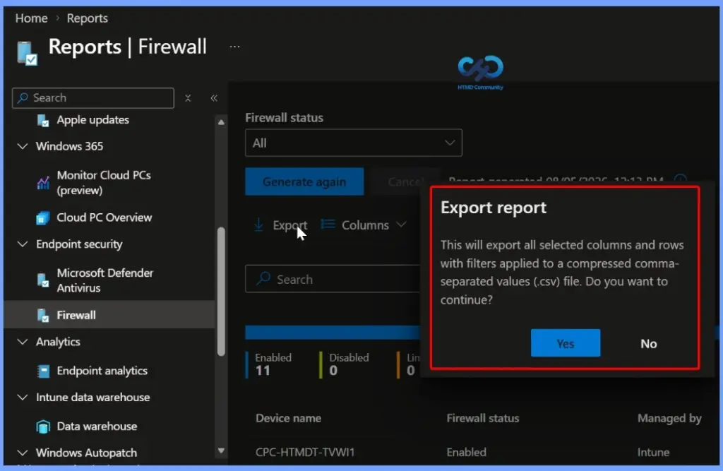 Microsoft Intune Firewall Status Report to Monitor and Verify Firewall Policies 8 Microsoft Intune Firewall Status Report to Monitor and Verify Firewall Policies - Fig.7