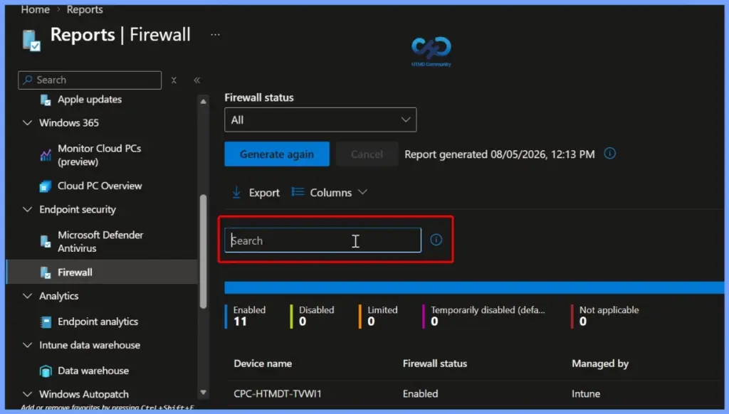 Microsoft Intune Firewall Status Report to Monitor and Verify Firewall Policies 9 Microsoft Intune Firewall Status Report to Monitor and Verify Firewall Policies - Fig.8