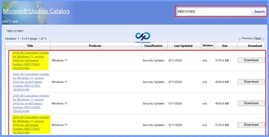 2026 August KB5121003 KB5120240 Windows 11 Patch | 3 Zero Day Vulnerabilities and 400 Flaws 7 2026 August KB5121003 KB5120240 Windows 11 Patch | 3 Zero Day Vulnerabilities and 400 Flaws - Fig.6