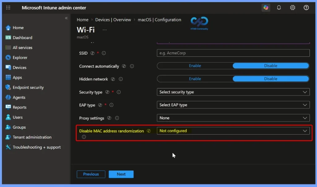 Disable Randomized MAC Addresses for Wi-Fi on macOS Devices using Intune 2 Disable Randomized MAC Addresses for Wi-Fi on macOS Devices using Intune - Fig.1