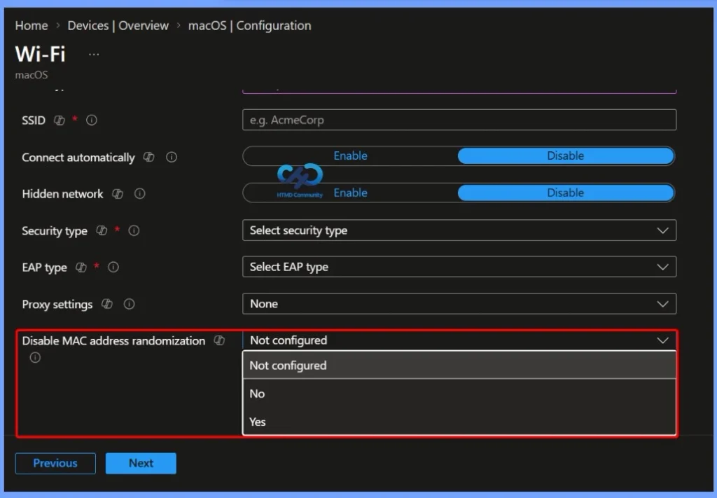 Disable Randomized MAC Addresses for Wi-Fi on macOS Devices using Intune 3 Disable Randomized MAC Addresses for Wi-Fi on macOS Devices using Intune - Fig.2