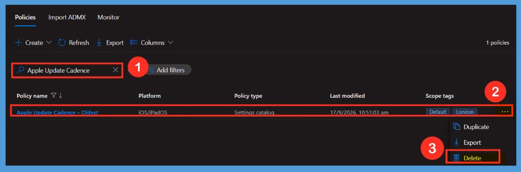 Configure Apple Software Update Recommendation Cadence to Support Controlled OS Rollouts using Intune 13 Configure Apple Software Update Recommendation Cadence to Support Controlled OS Rollouts using Intune -Fig.12