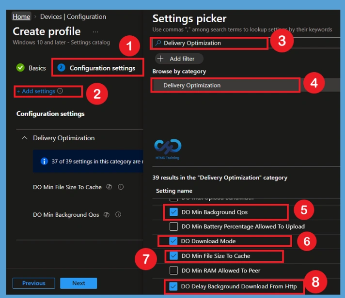 Configure Delivery Optimization Settings to Control Windows Content Downloads using Intune - Fig.4