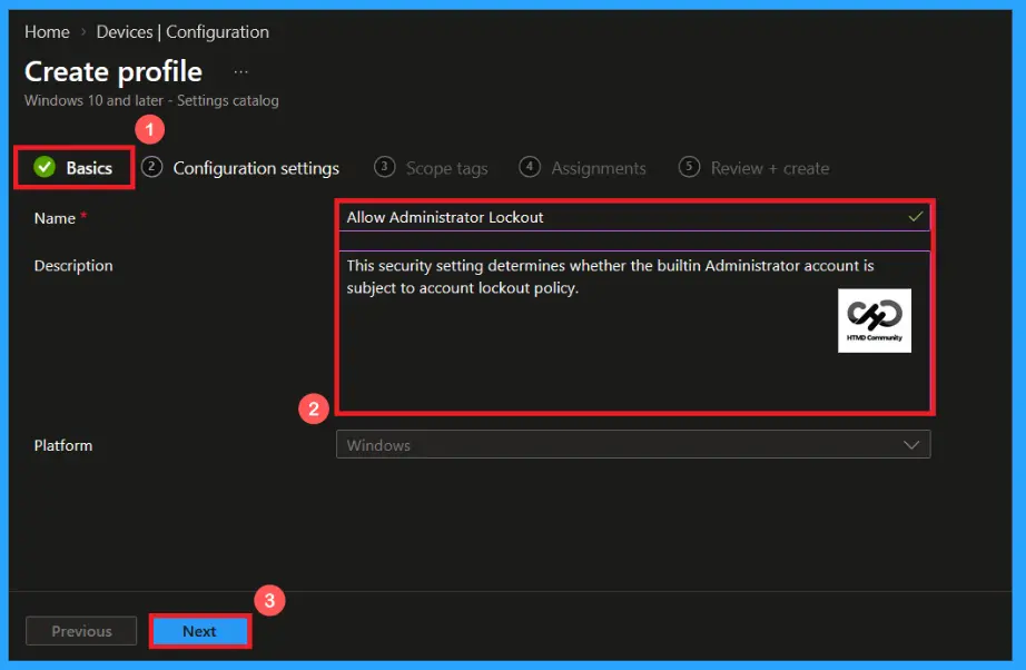 Control Built-in Administrator Account Lockout after Failed Sign-In Attempts using Microsoft Intune 4 Control Built-in Administrator Account Lockout after Failed Sign-In Attempts using Microsoft Intune - fig.3