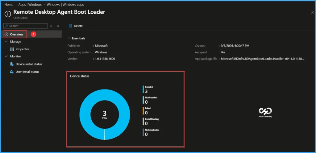 Deploy Azure Virtual Desktop Agents for Remote Help using Intune. Fig. 12
