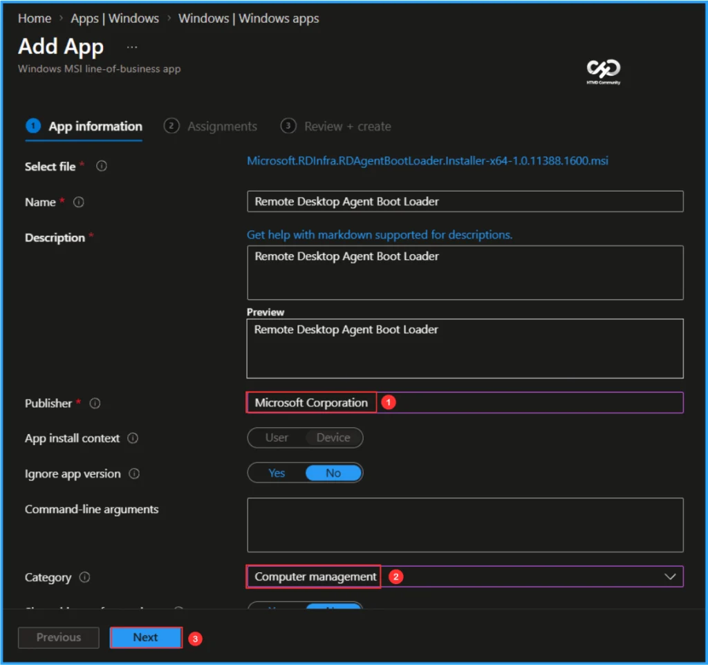 Deploy Azure Virtual Desktop Agents for Remote Help using Intune. Fig. 7