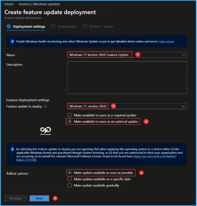 Deploy the Windows 11 26H2 Feature Update using Microsoft Intune 3 Deploy the Windows 11 26H2 Feature Update using Microsoft Intune. Fig. 2