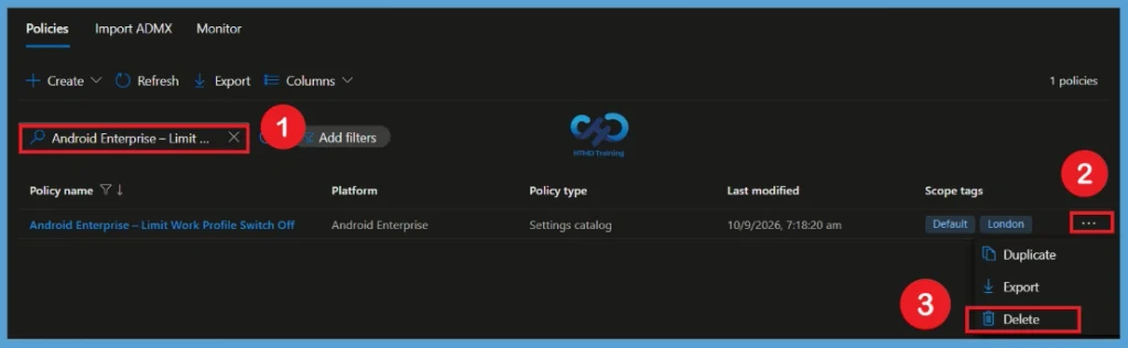 Limit Android Work Profile Switch-Off Duration to Maintain Work Access using Intune -Fig.12