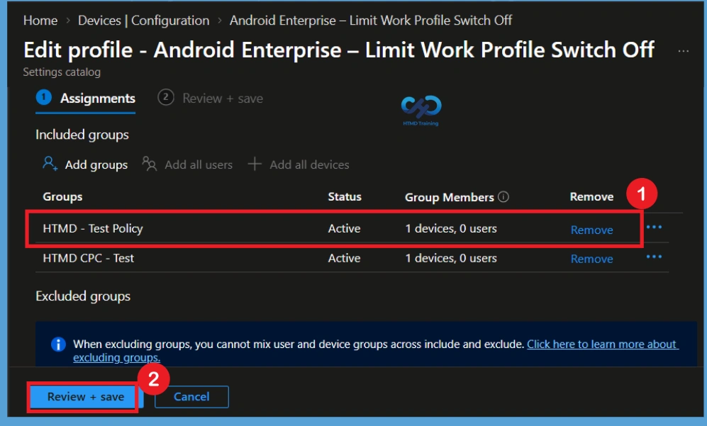 Control How Long Android Enterprise Work Profiles Can Remain Turned Off using Intune Policy -Fig.11