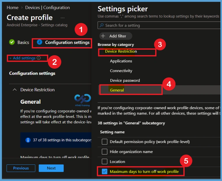 Control How Long Android Enterprise Work Profiles Can Remain Turned Off using Intune Policy -Fig.4