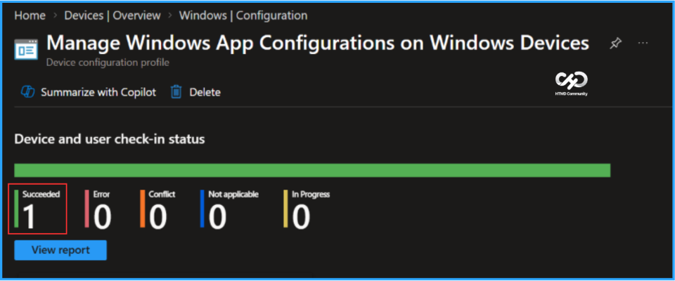 Manage Windows App Configuration on Windows Devices using Intune. Fig .10