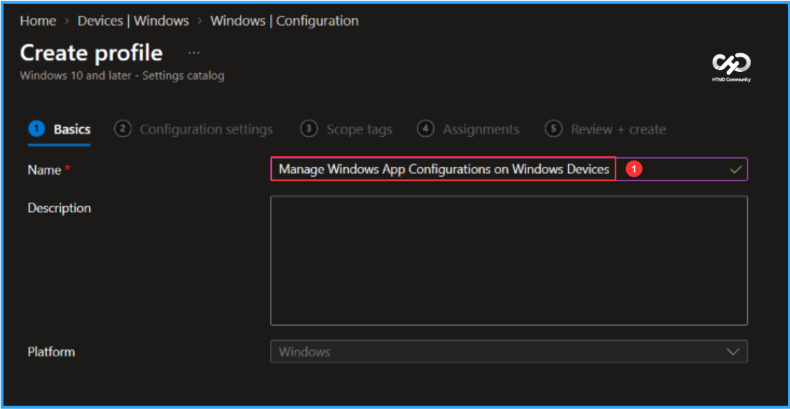 Manage Windows App Configuration on Windows Devices using Intune. Fig .3
