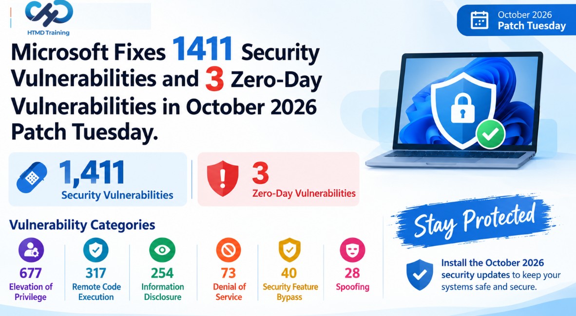 Microsoft Fixes 1411 Security Vulnerabilities and 3 Zero-Day Vulnerabilities in October 2026 Patch Tuesday 1 Microsoft-Fixes-1411-Security-Vulnerabilities