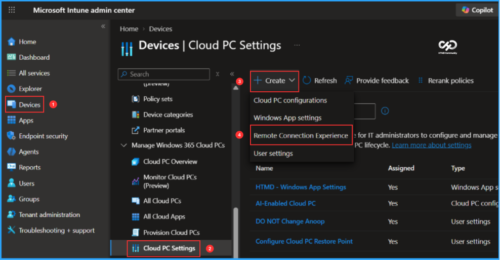 Set Default Display Settings for Windows 365 Cloud PCs using Intune. Fig. 1