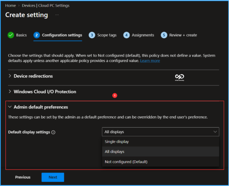 Set Default Display Settings for Windows 365 Cloud PCs using Intune. Fig. 3