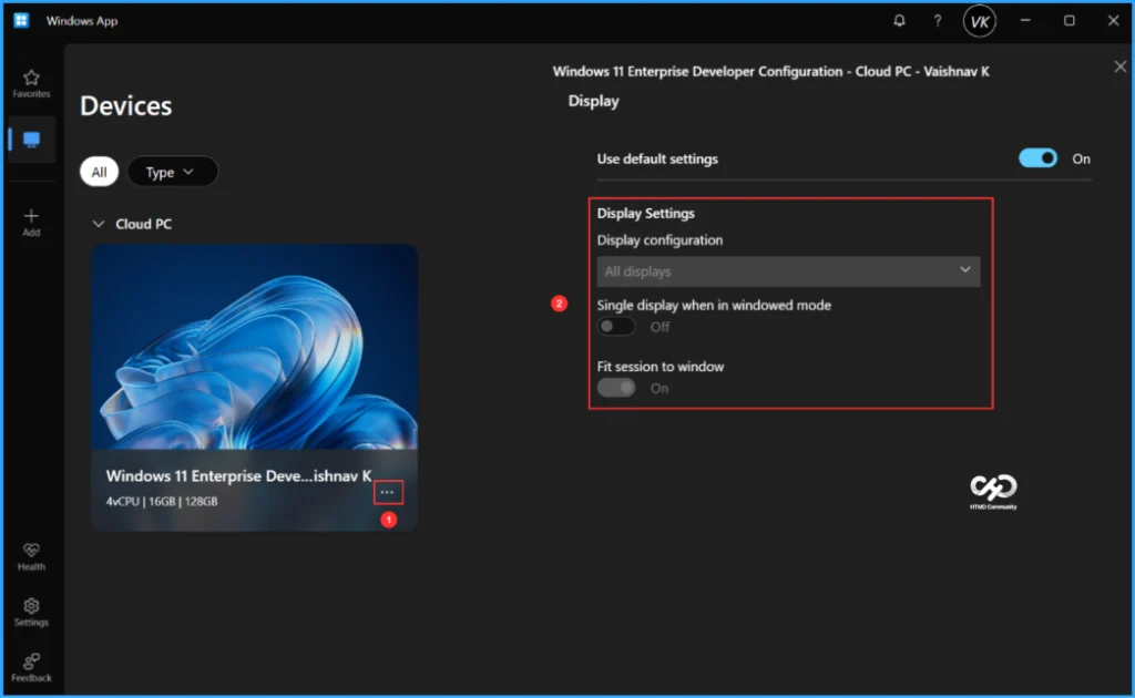 Set Default Display Settings for Windows 365 Cloud PCs using Intune. Fig. 7